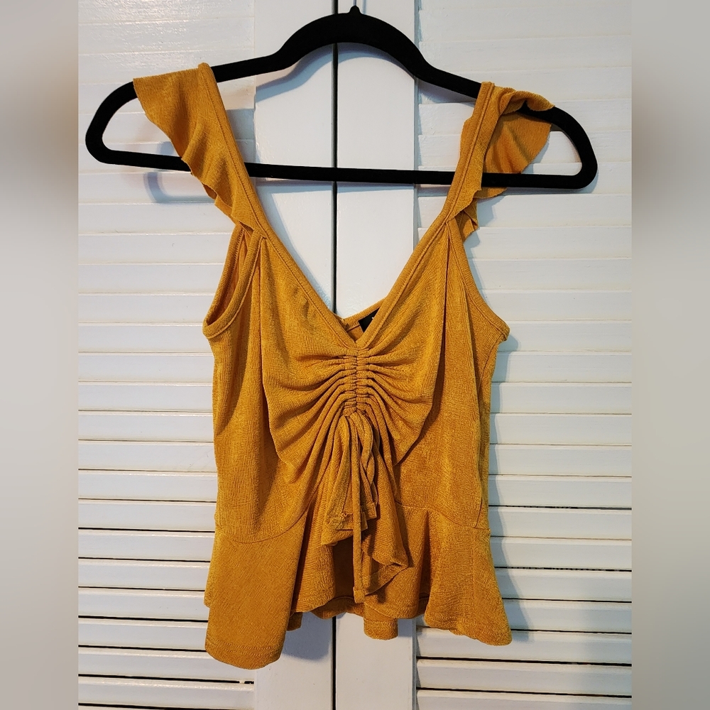 Lulus Mustard Crop Top